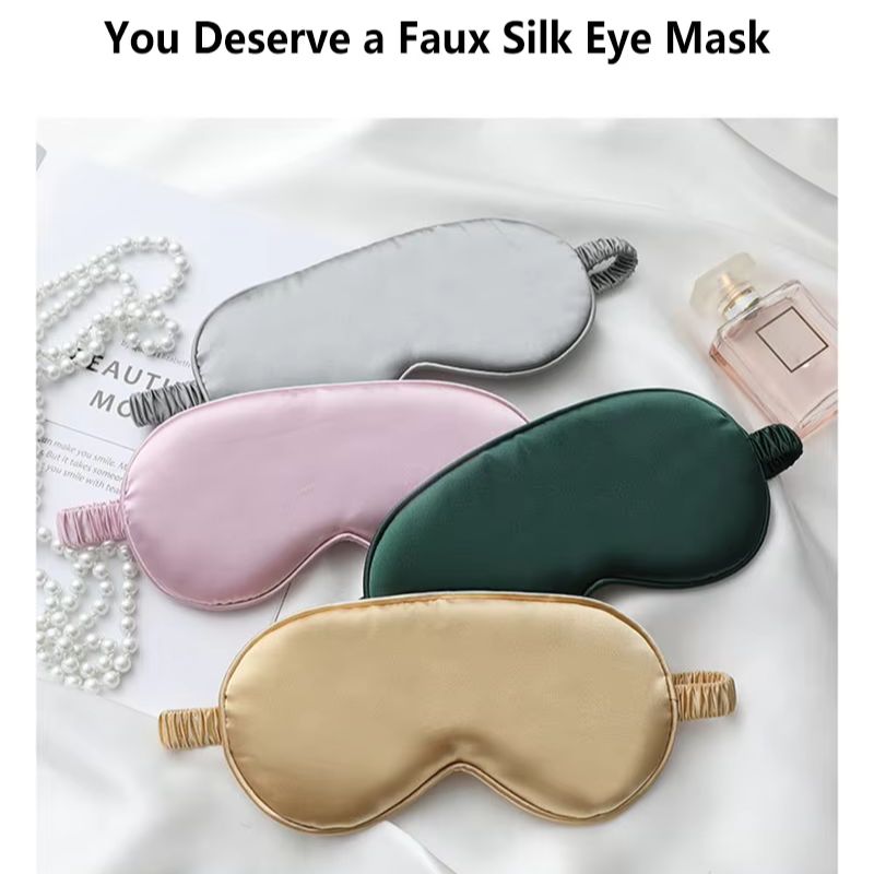 Travel Accessories Eye Mask - Double-Sided Silk Sleeping Eyeshade Light Blocking
