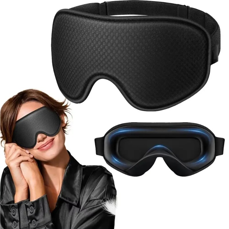 Travel Accessories Eye Mask - 3D Blackout Breathable Sleep Mask, Soft