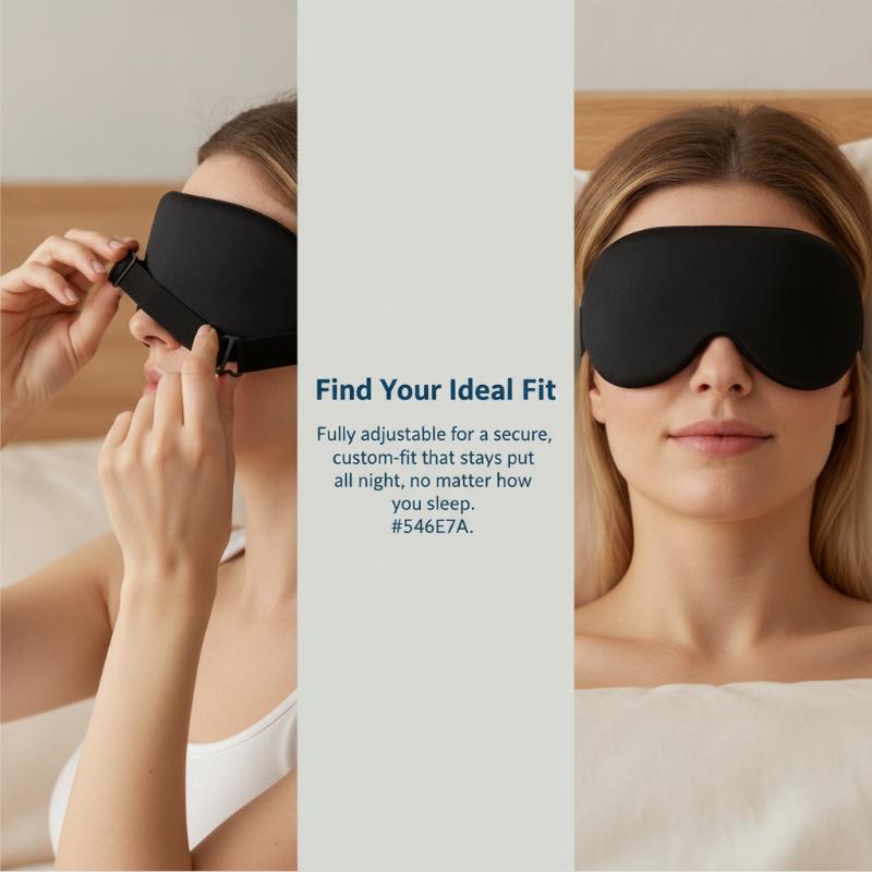 Travel Accessories Eye Mask - Soft Breathable Zero Pressure 3D Sleep