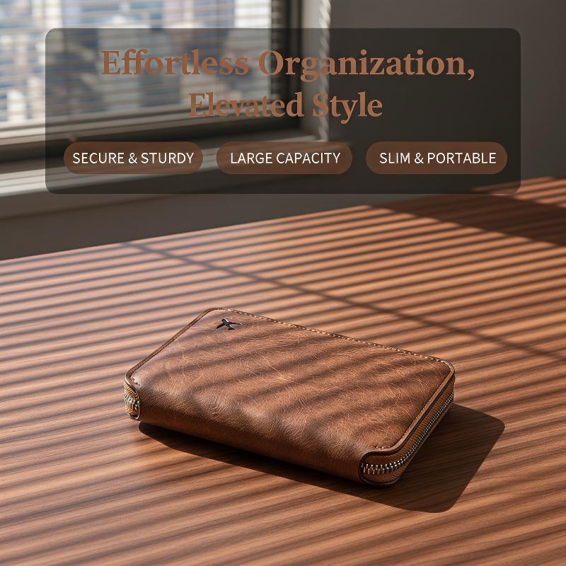 Travel Accessories For Plane - Zippered Passport Case Large Capacity Portable