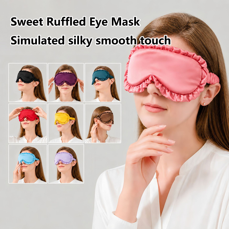 Travel Accessories Eye Mask - Fashion Solid Imitation Silk Eye Mask,