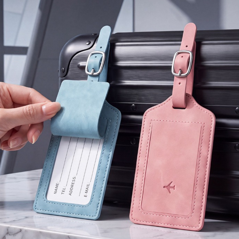Travel Packing Cube - 1PC PU Leather Luggage Tag Women