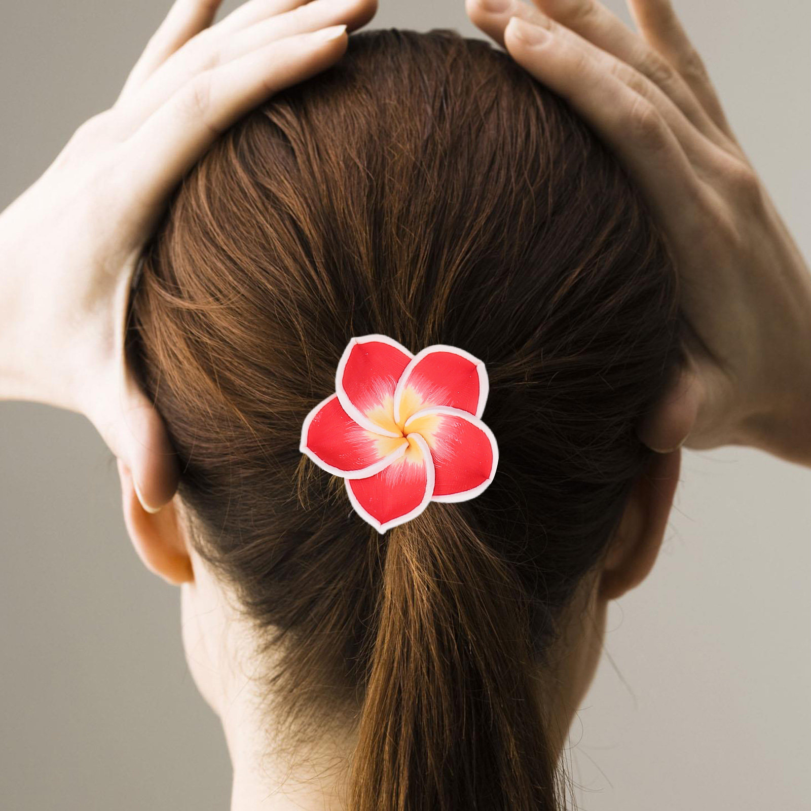 Travel Accessories Present - 12Pcs Plumeria Flower Hairband Set Unique