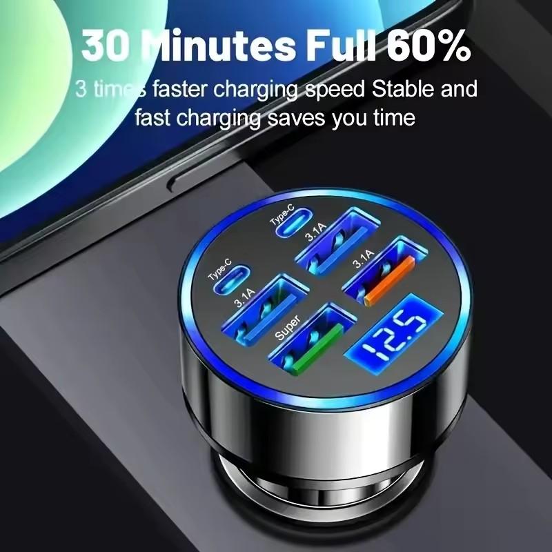 300W PD Car Charger 6 Ports Fa - đánh giá và giá Travel Plug Type C