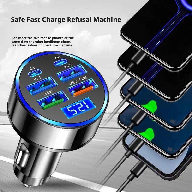300W PD Car Charger 6 Ports Fa - đánh giá và giá Travel Plug Type C