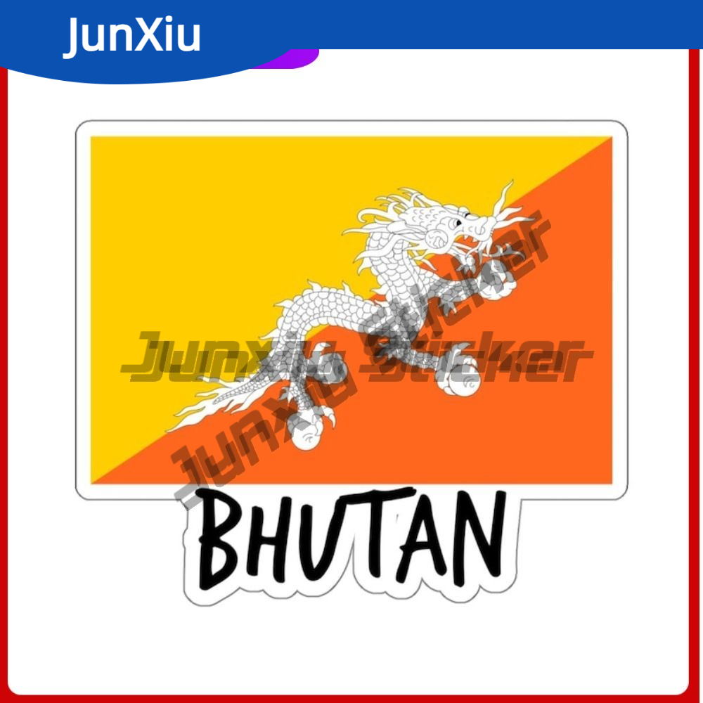 Bhutan Flag Adventure Travel S - đánh giá và giá Sticker Luggage Decorative