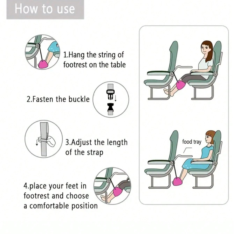 Portable Adjustable Footrest H - đánh giá và giá Travel Accessories Long Flight