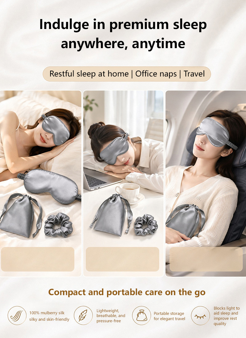 Double-Sided Silk Sleeping Eye - đánh giá và giá Travel Accessories Eye Mask