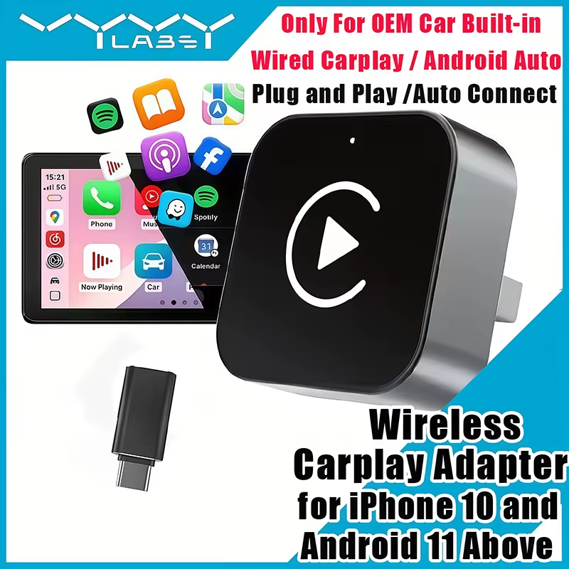 2-in-1 Wireless CarPlay Adapte - đánh giá và giá Travel Plug Type C