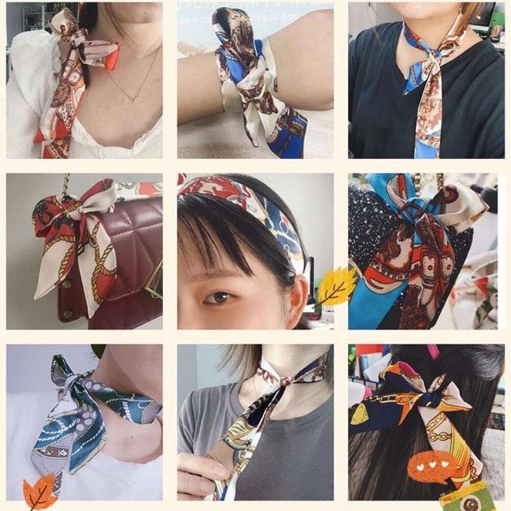 Korean Silk Scarf Soft Satin H - đánh giá và giá Travel Accessories Present
