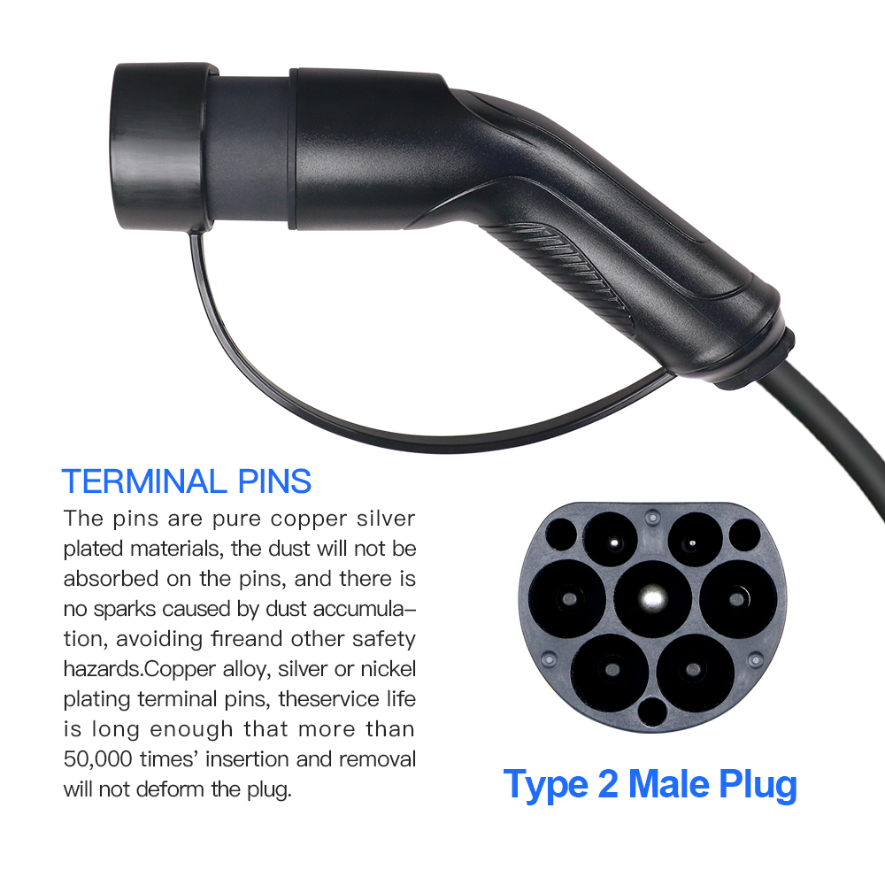 3.6KW 7.2 11 22KW Male Type 2  - đánh giá và giá Travel Plug Type C