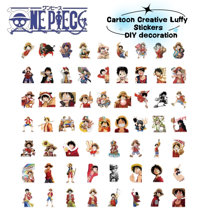 One Piece anime character Luff - đánh giá và giá Sticker Luggage Decorative