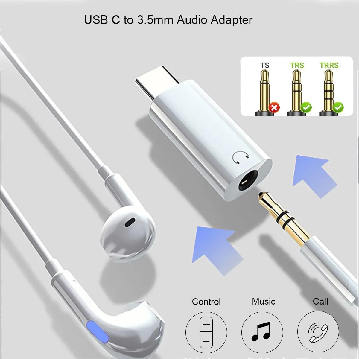 USB C to 3.5mm Earphone Adapte - đánh giá và giá Travel Plug Type C