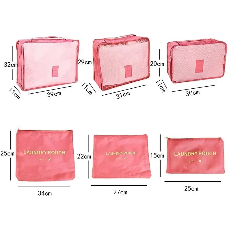 6pcs Set Travel Storage Bags S - đánh giá và giá Travel Packing Cube