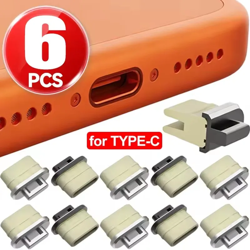 6-1PCS Anti Dust Plug Transpar - đánh giá và giá Travel Plug Type C