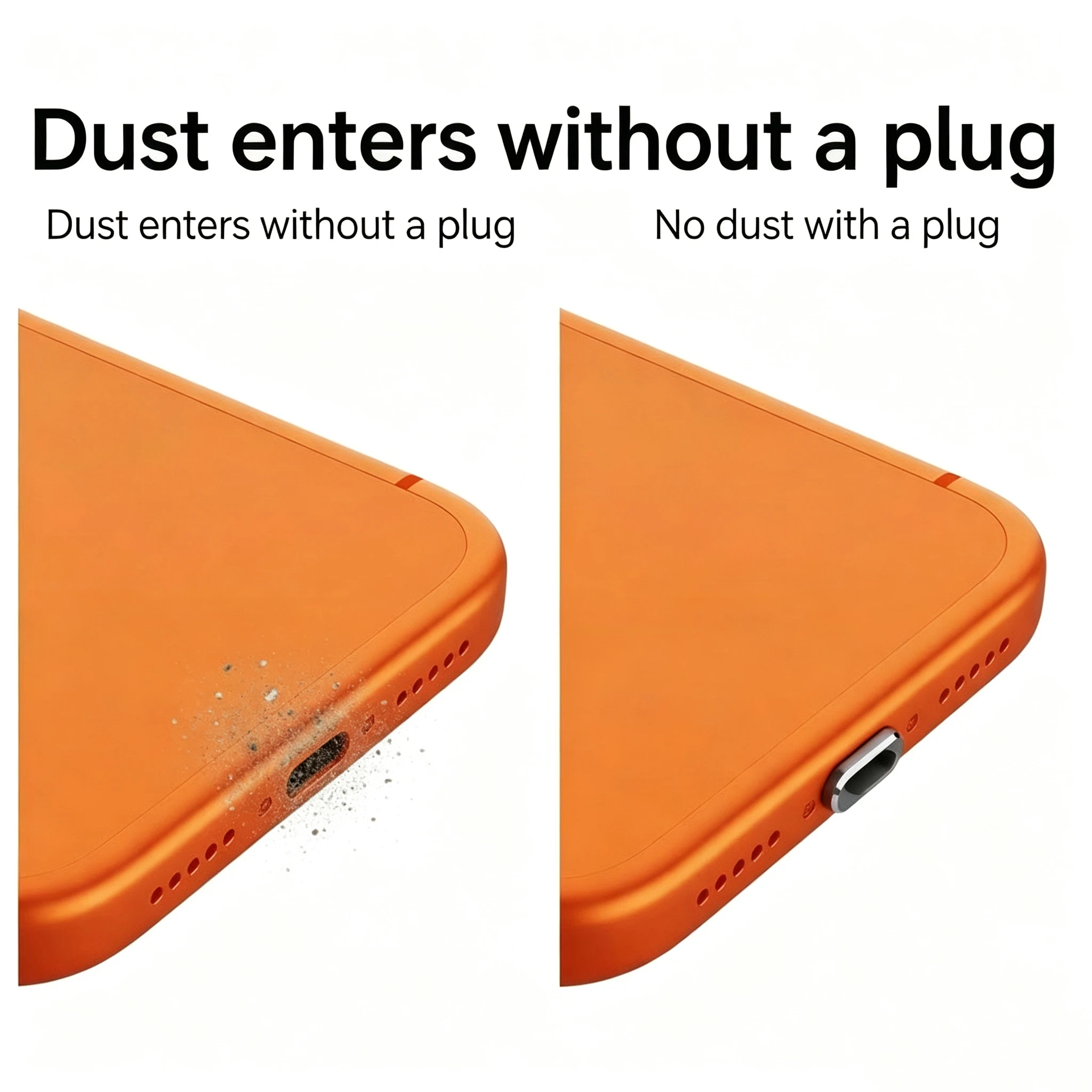 6-1PCS Anti Dust Plug Transpar - đánh giá và giá Travel Plug Type C