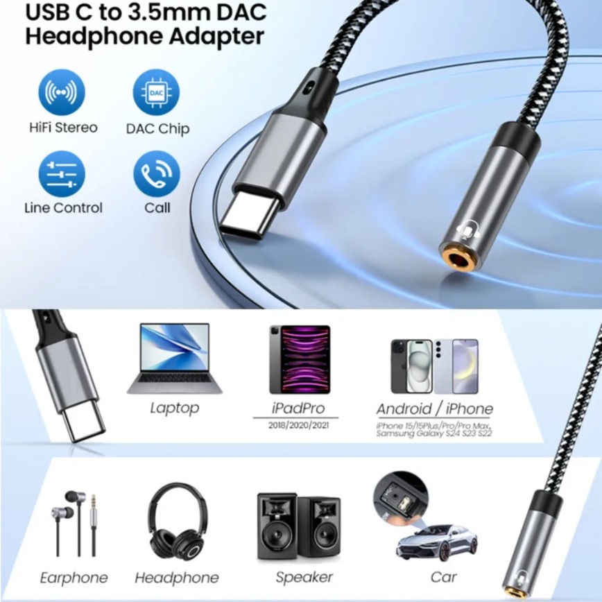 Type-C & USB to Aux Audio Cabl - đánh giá và giá Travel Plug Type C