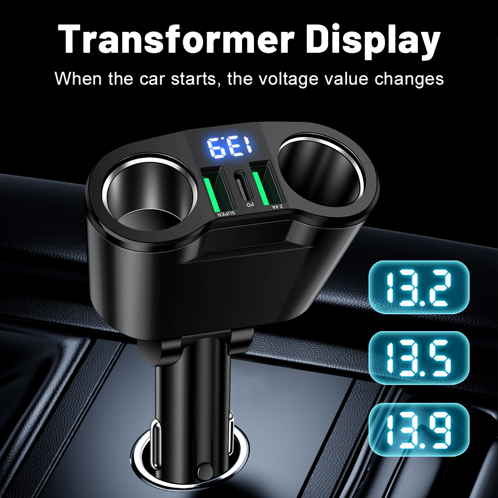 USB Car Charger Adapter Type C - đánh giá và giá Travel Plug Type C