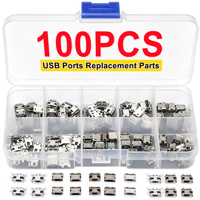 100PCS/Pack 10 Types Female 5P - đánh giá và giá Travel Plug Type C