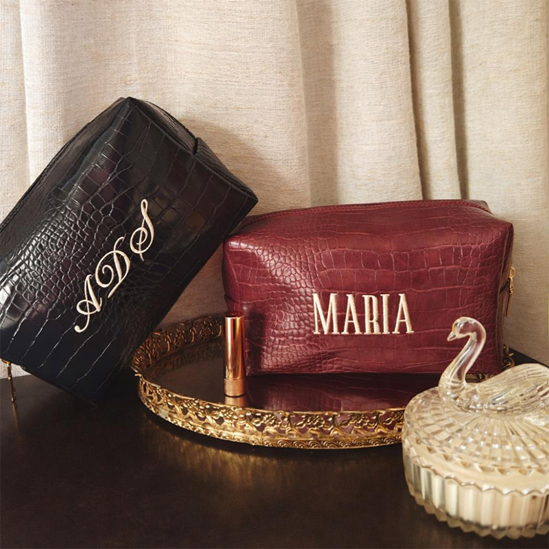 Embroidered Croc Makeup Bag Pe - đánh giá và giá Travel Accessories Present