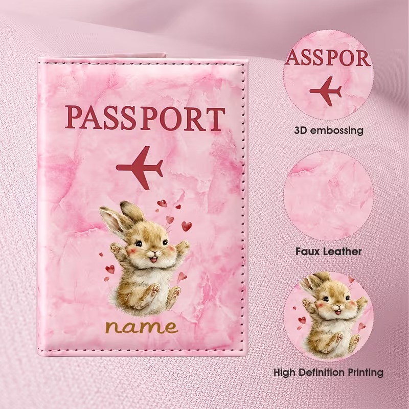 Custom Name Cute Rabbit Illust - đánh giá và giá Travel Accessories Present
