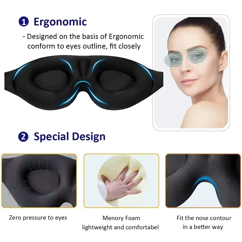 3D Memory Foam Sleep Mask Bloc - đánh giá và giá Travel Accessories Eye Mask
